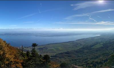 Panorama depuis "Sur la Roche" en dessous du Mont Aubert